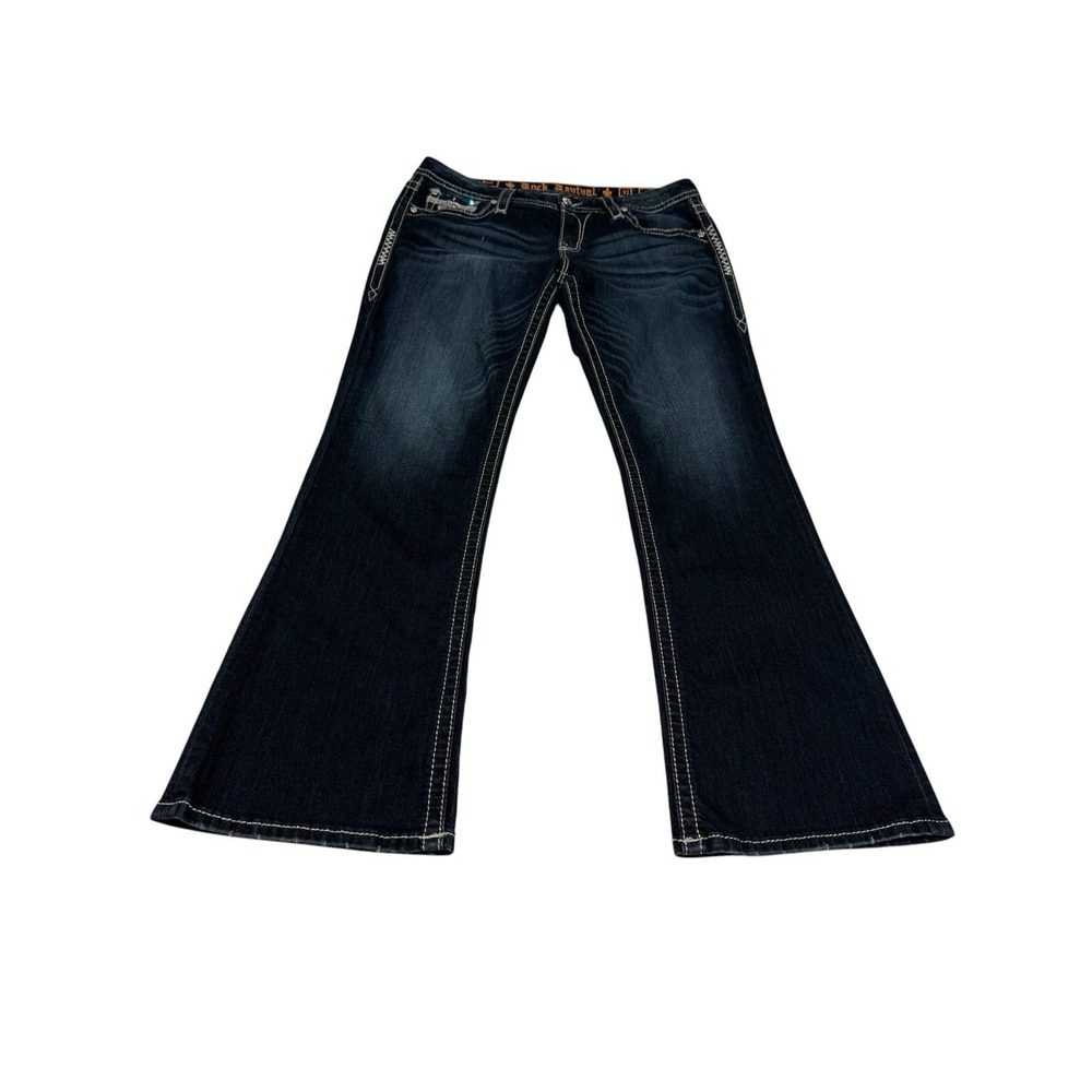 Rock Revival Women's Size 31 Betty Easy Boot Dark‎ Blue Jean ECU